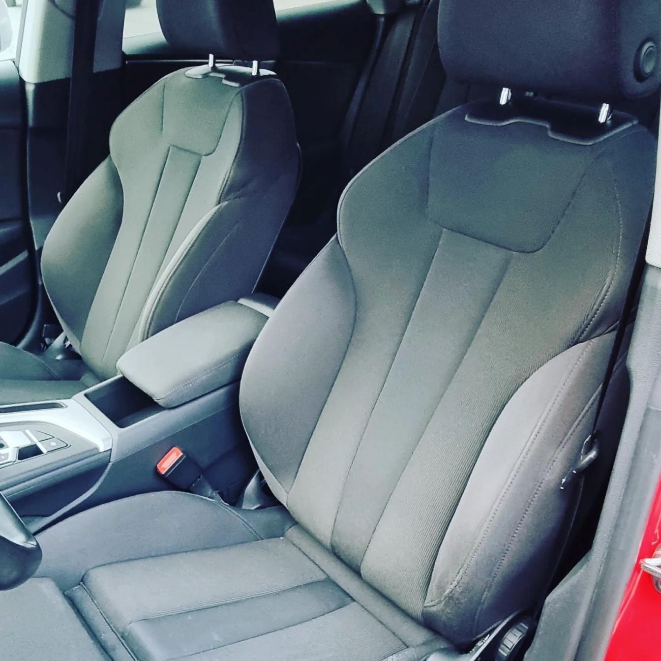 Red Audi A5 TDI S-Line for rent in Marbella – 2.0L diesel, automatic, stylish 5-seat limousine.