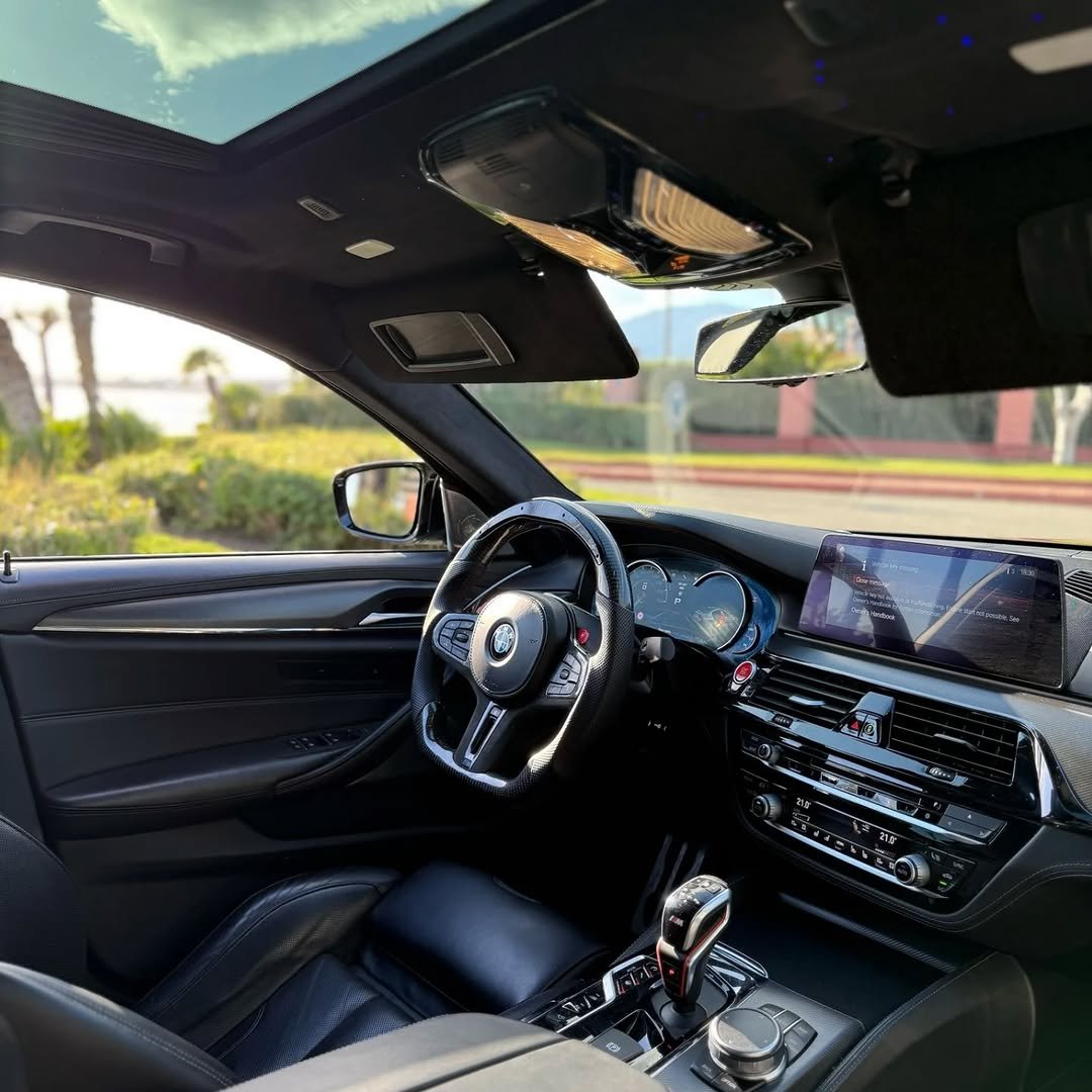 BMW M5 Competition 800hp Stage 2 super sedan for rent in Marbella – tuned V8, high-performance drive.