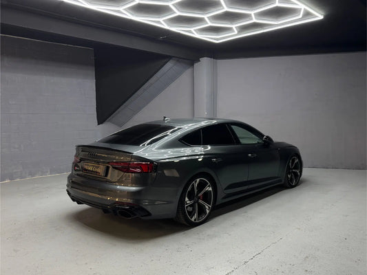 Audi RS5 Sportback interior with quilted sports seats and premium cockpit available for hire in Costa Blanca
