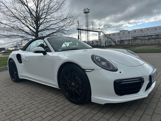 white porsche 911 turbo convertible for rent in Alicante and Benidorm Spain