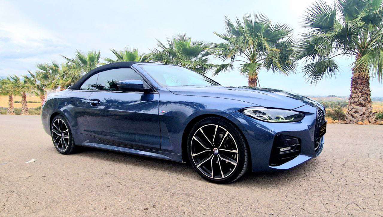 BMW 420 Cabrio convertible for rent in Alicante – luxury open-top sports car, automatic, premium driving experience.