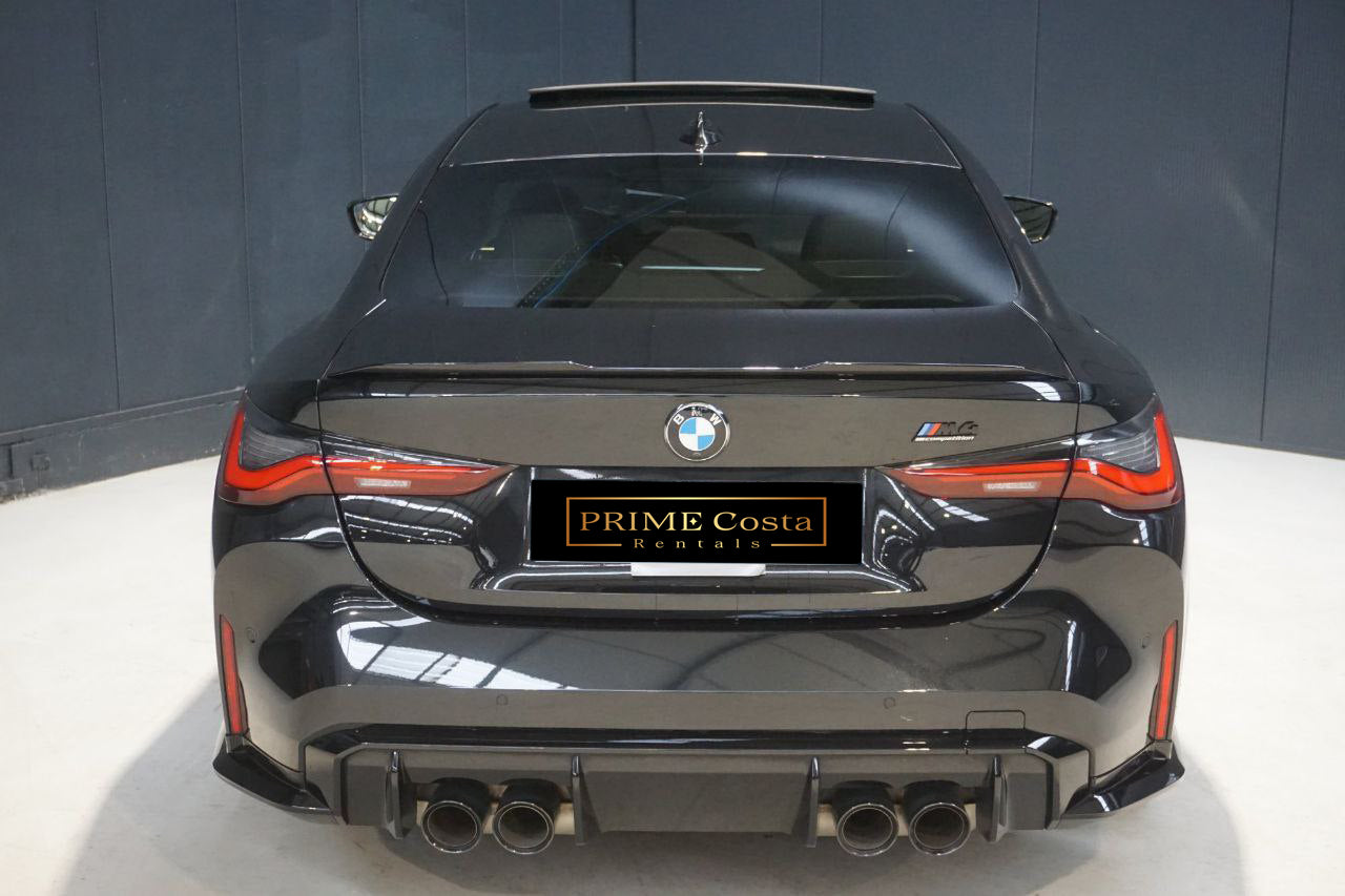 BMW M4 Competition 50 Aniversario limited edition sports car for rent in Alicante – 3.0L turbo, 3.8s 0–100 km/h.