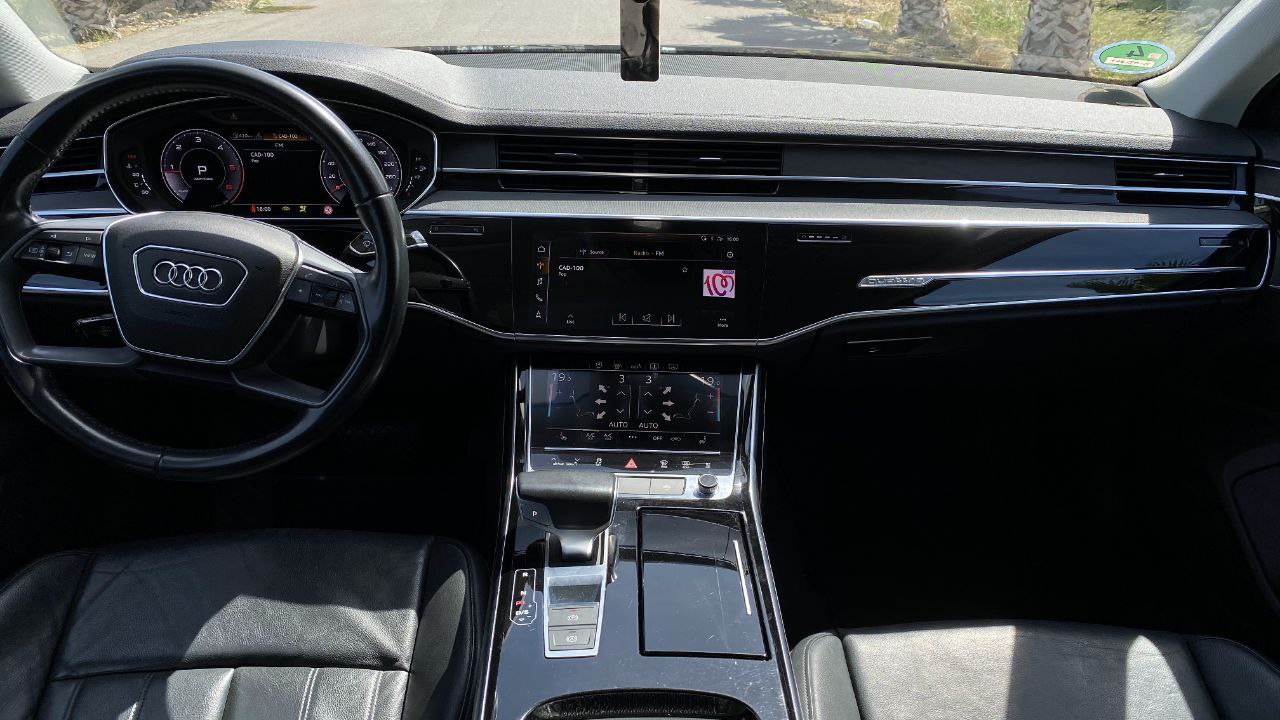 Audi A8 Long luxury executive sedan for rent in Alicante β extended comfort, automatic transmission, premium class.
