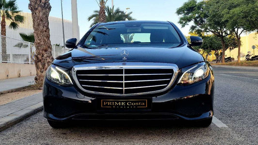 Mercedes-Benz E-Class luxury sedan for rent in Alicante – elegant design, premium comfort, smooth performance.