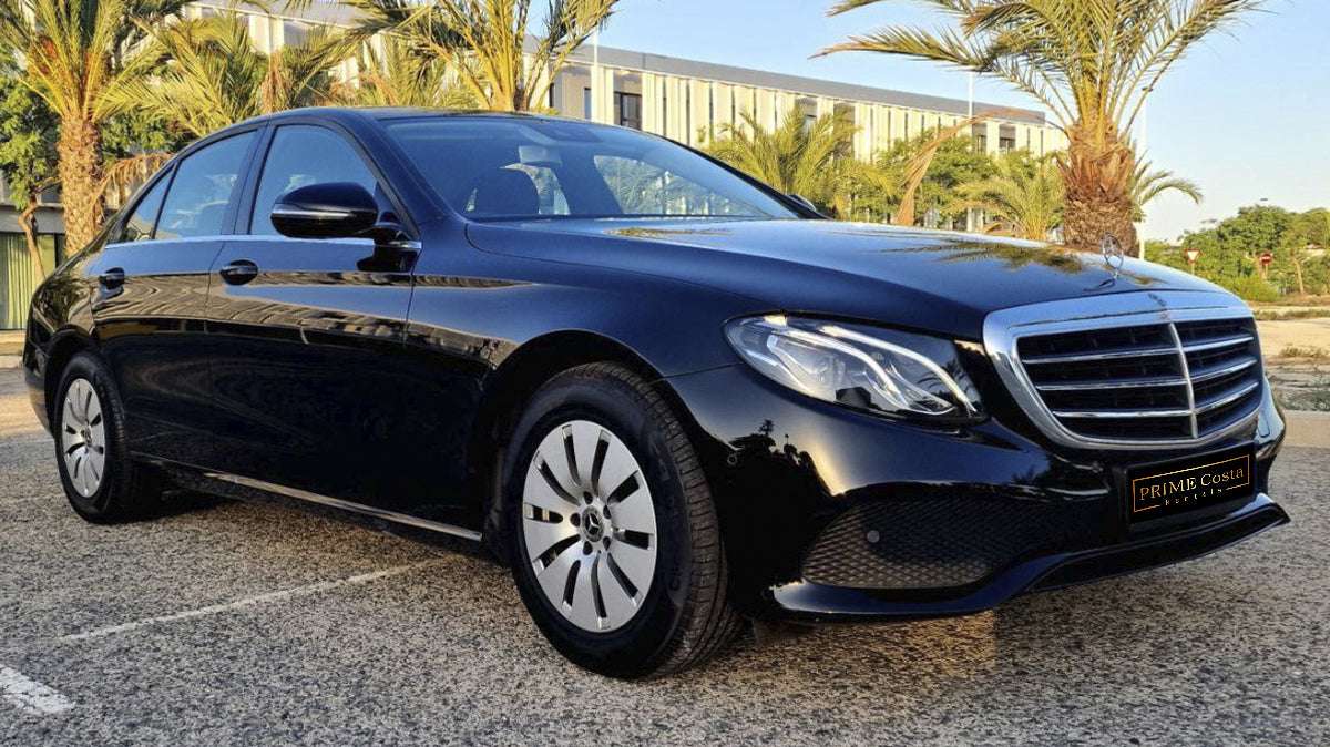 Mercedes-Benz E-Class luxury sedan for rent in Alicante β elegant design, premium comfort, smooth performance.