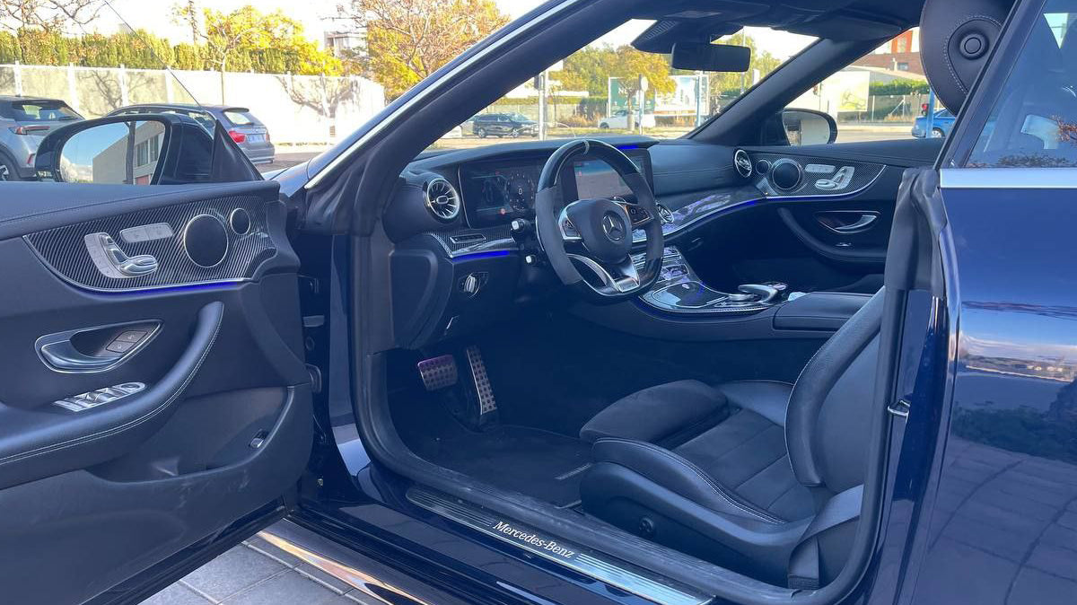 Mercedes-Benz E-Class Cabrio convertible for rent in Alicante β premium design, luxury open-top driving.