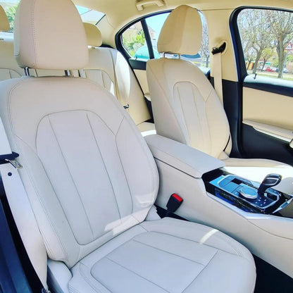 Silver BMW 320d sedan for rent in Marbella – automatic diesel with 190 HP and sleek modern design.