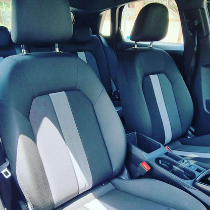 Black Audi A3 30 TFSI hatchback for rent in Marbella – automatic, 5-seater small car.