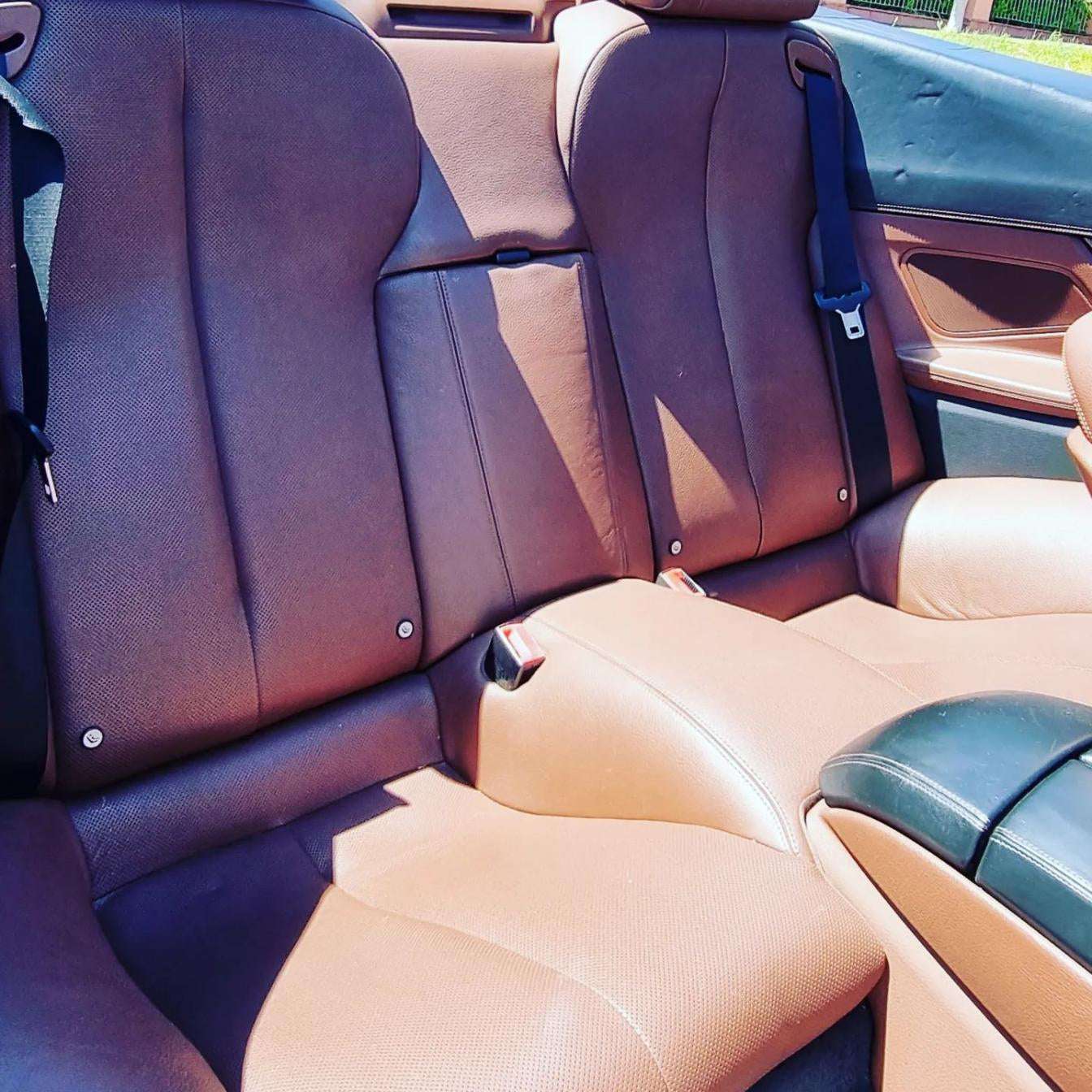 Blue BMW 640i Cabrio convertible for rent in Marbella – 3.0L automatic, 4 seats, luxury open-top driving.