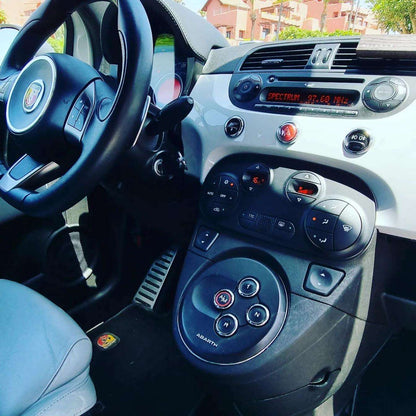 Abarth 500 Cabrio automatic convertible for rent in Marbella – 160 HP compact sporty car.  