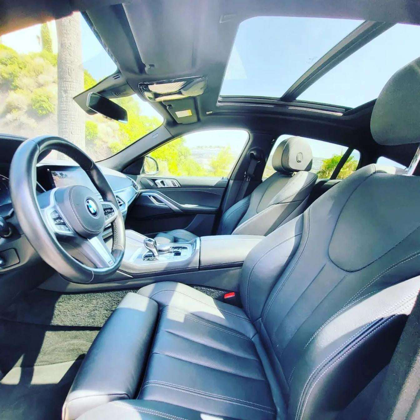 BMW X6 5.0M SUV in Nardo Grey for rent in Marbella – 530 HP, automatic 4WD luxury performance SUV.