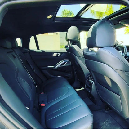 BMW X6 5.0M SUV in Nardo Grey for rent in Marbella – 530 HP, automatic 4WD luxury performance SUV.