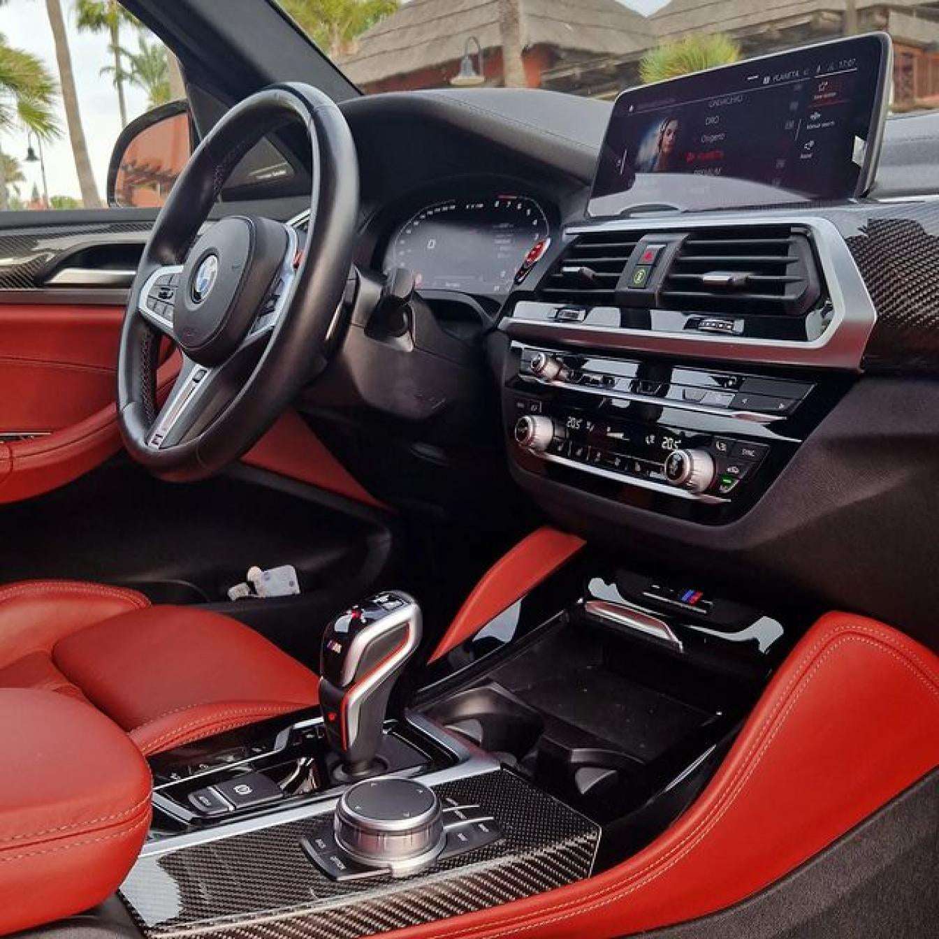 Black BMW X3 M Competition SUV for rent in Marbella – automatic, 5-seater, sporty high-performance vehicle.