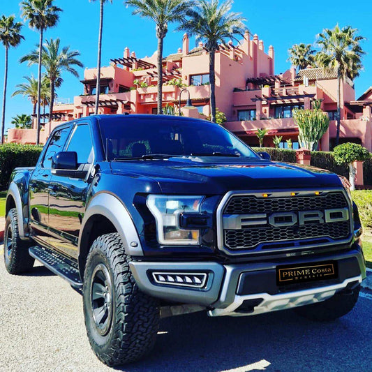 Ford F-150 Raptor 450 HP 4WD SUV for rent in Marbella – twin-turbo performance, automatic transmission.