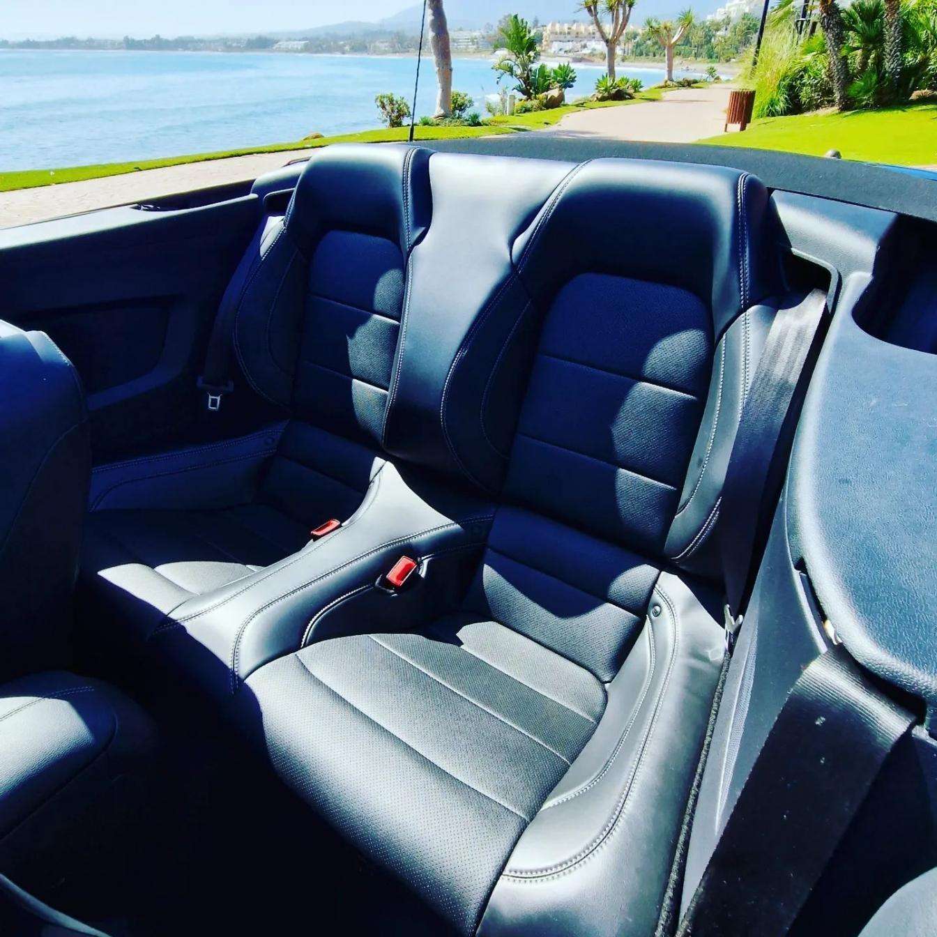 Ford Mustang GT 5.0 Cabrio for rent in Marbella – 450 HP V8 muscle convertible, automatic transmission.