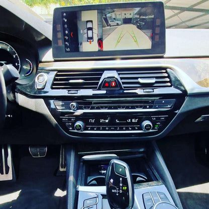 White BMW 540i F90 sedan for rent in Marbella – 3.0L engine, 333 HP, 0–100 in 4.6 sec, automatic 5-seater.