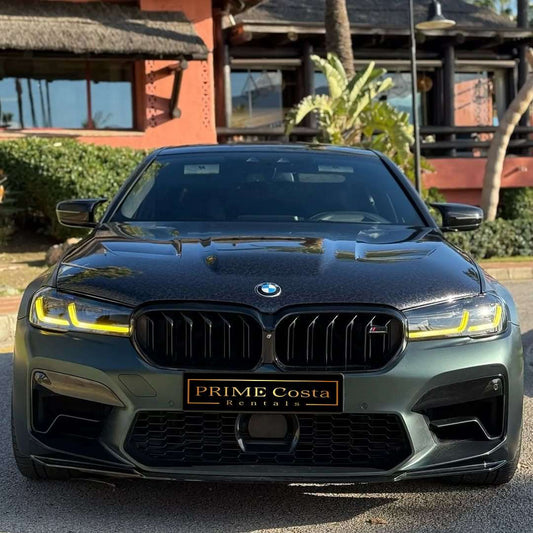 BMW M5 Competition 800hp Stage 2 super sedan for rent in Marbella – tuned V8, high-performance drive.