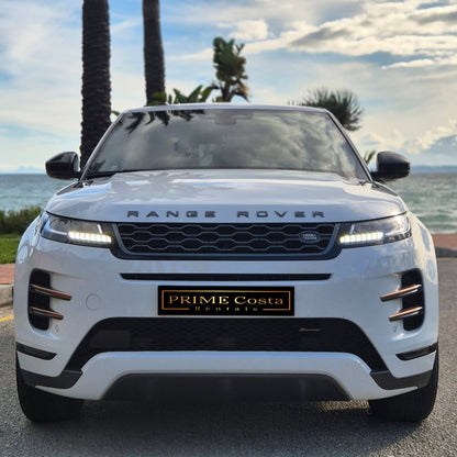 Range Rover Evoque compact luxury SUV for rent in Marbella – stylish design, automatic transmission.