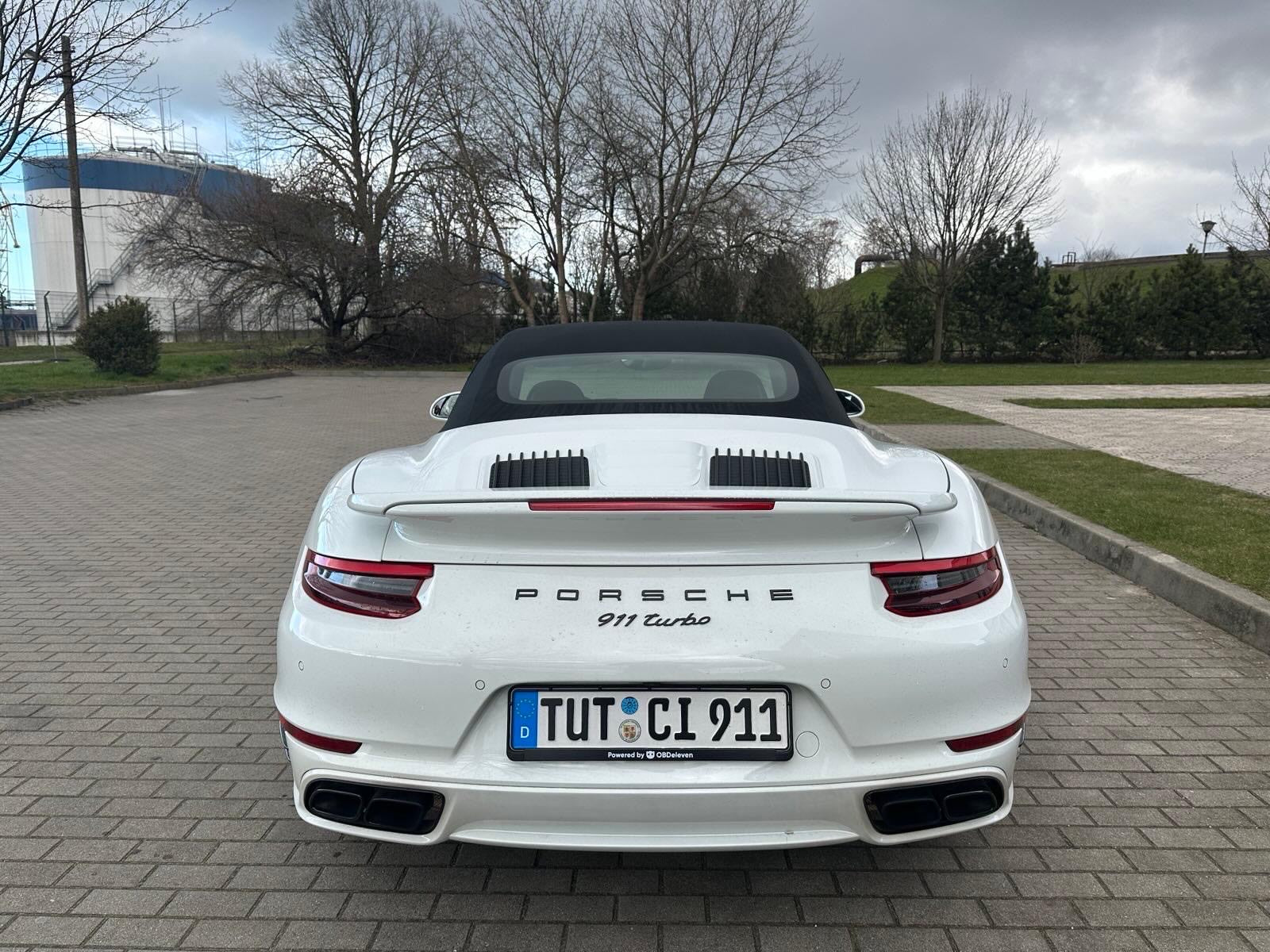 white porsche 911 turbo convertible for rent in Alicante and Benidorm Spain