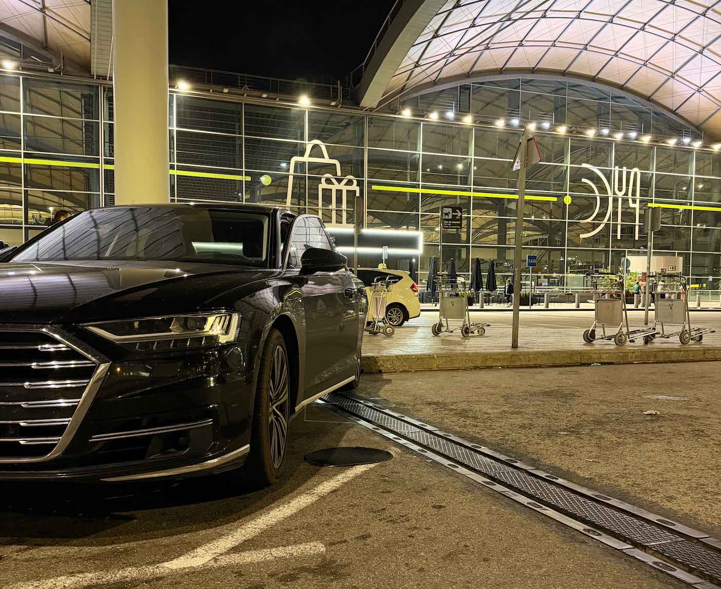 Audi A8 at Alicante Airport Parking