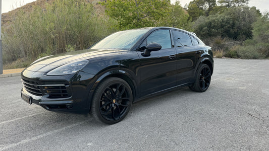 2020 Porsche Cayenne luxury SUV in Spain, available for rent with nationwide delivery.
