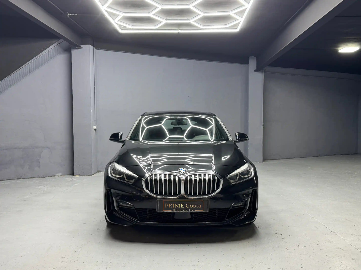 BMW 118i M Pack car hire Costa Blanca front view with M Sport styling