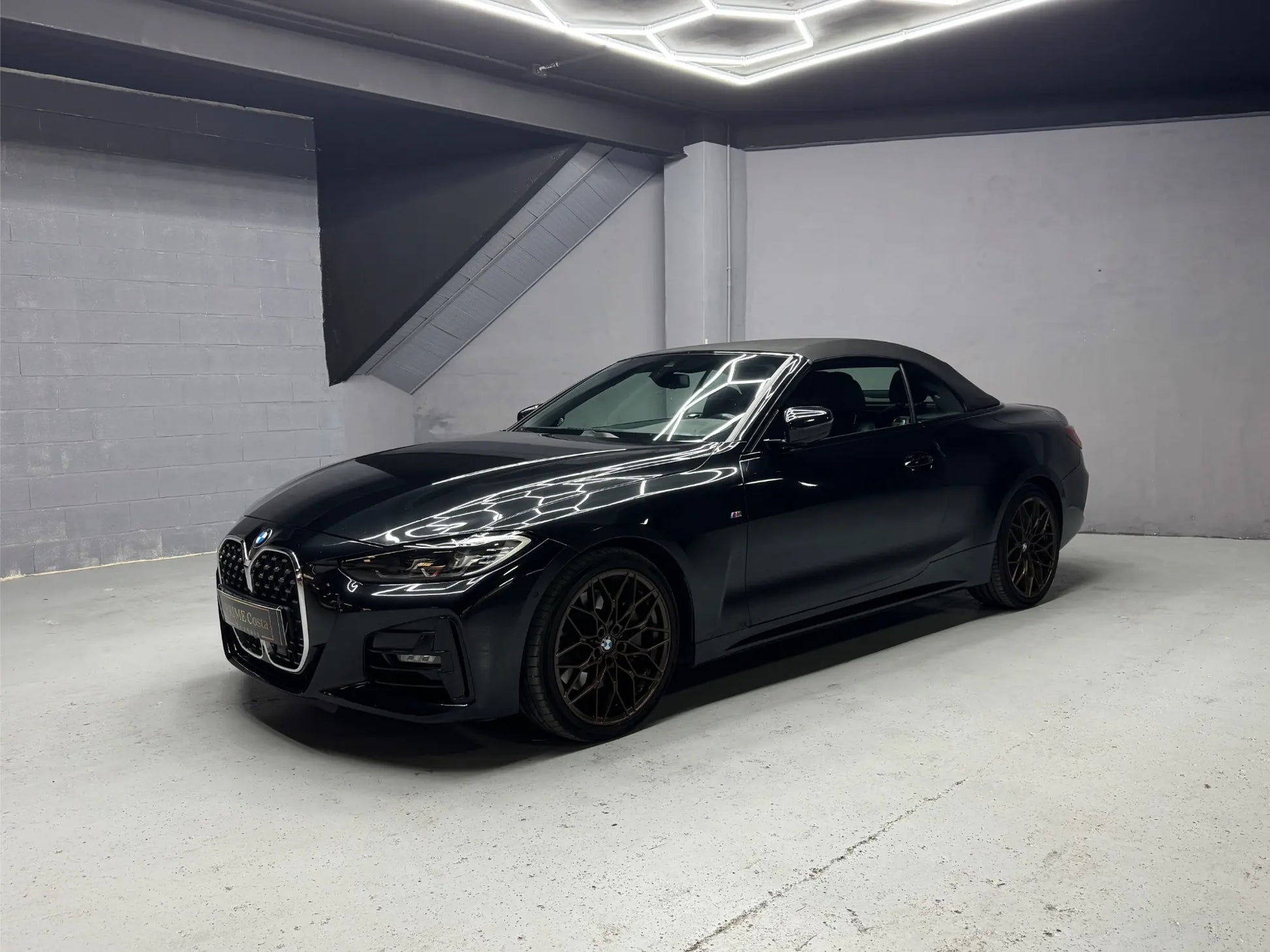 Black BMW 430i convertible available for luxury car hire in Alicante Costa Blanca