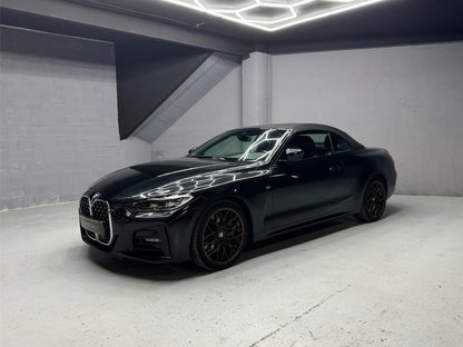 Black BMW 430i convertible available for luxury car hire in Alicante Costa Blanca