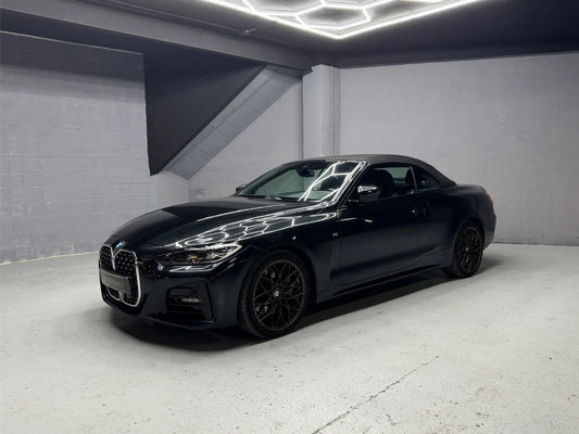 Black BMW 430i convertible available for luxury car hire in Alicante Costa Blanca