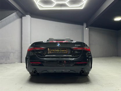 Rear view of BMW 430i convertible available for luxury car hire in Alicante
