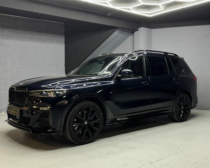 BMW X7 M50i large luxury SUV side profile ideal for family and group travel Spain