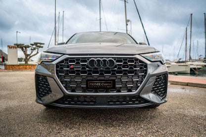 Audi RSQ3 sporty SUV for rent in Alicante – 2.5L turbo engine, 400 HP, quattro AWD performance.
