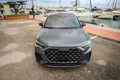 Audi RS3 2023 high-performance sedan for rent in Alicante – 400 HP, AWD, 0–100 in 3.8s.
