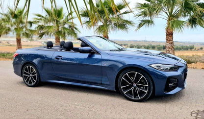 BMW 420 Cabrio convertible for rent in Alicante – luxury open-top sports car, automatic, premium driving experience.