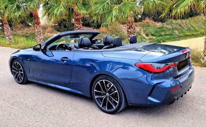 BMW 420 Cabrio convertible for rent in Alicante – luxury open-top sports car, automatic, premium driving experience.