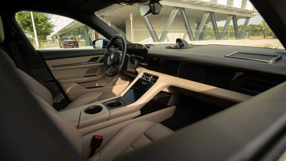 Porsche Taycan 4S luxury electric car for rent in Alicante – 563 HP, automatic, eco-friendly performance sedan.