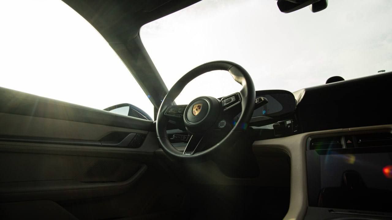 Porsche Taycan 4S luxury electric car for rent in Alicante – 563 HP, automatic, eco-friendly performance sedan.