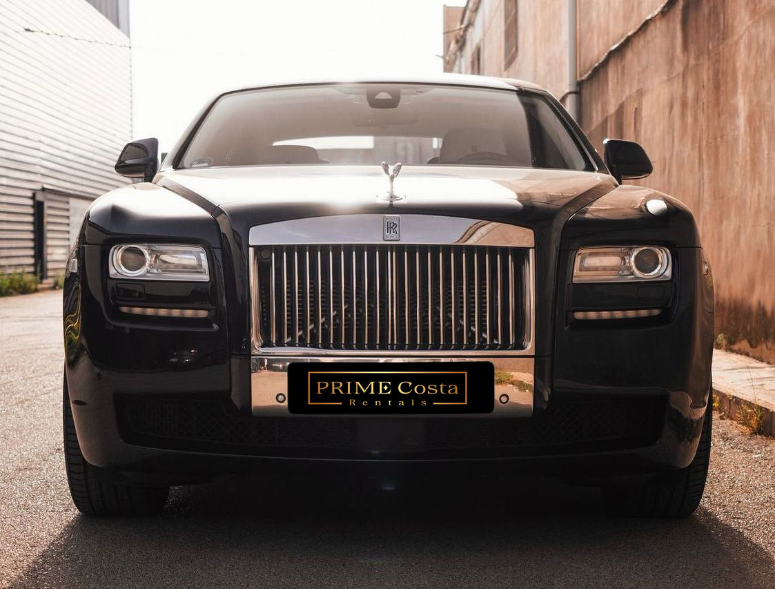 Rolls-Royce Ghost luxury sedan for rent in Alicante – V12 engine, premium interior, ultimate elegance.