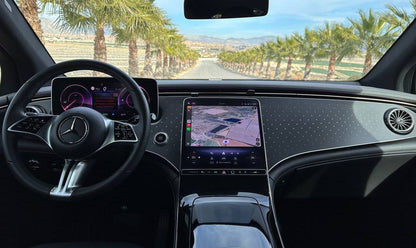 Mercedes-Benz EQE 350 luxury electric sedan for rent in Alicante – AWD, up to 600 km range, premium comfort.