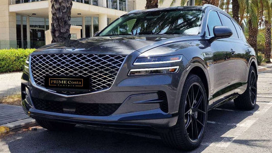 Genesis GV80 luxury SUV for rent in Alicante – mid-size premium crossover with modern technology and elegant design.
