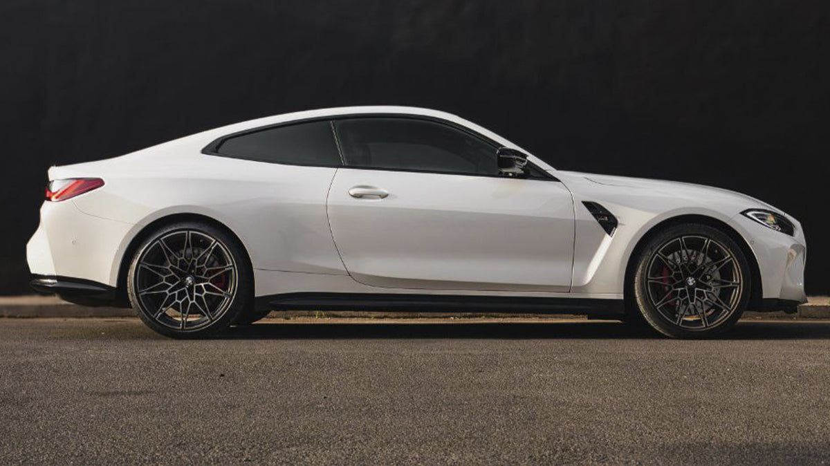 BMW M4 Competition sports car for rent in Alicante – 510 HP, 3.0L twin-turbo, luxury coupe.
