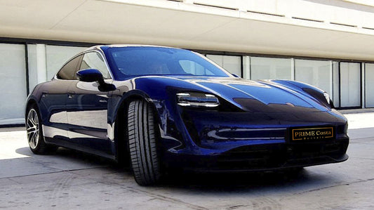 Porsche Taycan 4S luxury electric car for rent in Alicante – 563 HP, automatic, eco-friendly performance sedan.