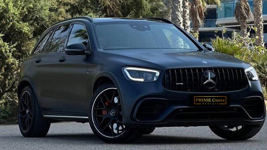 Mercedes-Benz GLC 63s AMG luxury SUV for rent in Alicante – 4.0L V8 BiTurbo, premium family sports SUV.