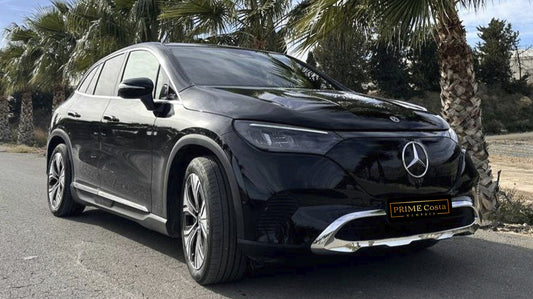 Mercedes-Benz EQE 350 luxury electric sedan for rent in Alicante – AWD, up to 600 km range, premium comfort.