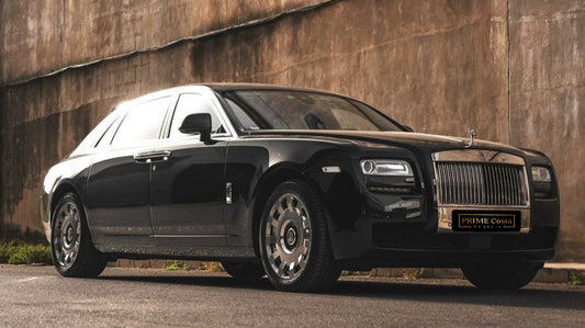 Rolls-Royce Ghost luxury sedan for rent in Alicante – V12 engine, premium interior, ultimate elegance.