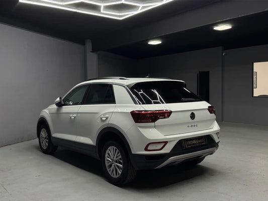 Volkswagen T-Roc white SUV rear view car hire